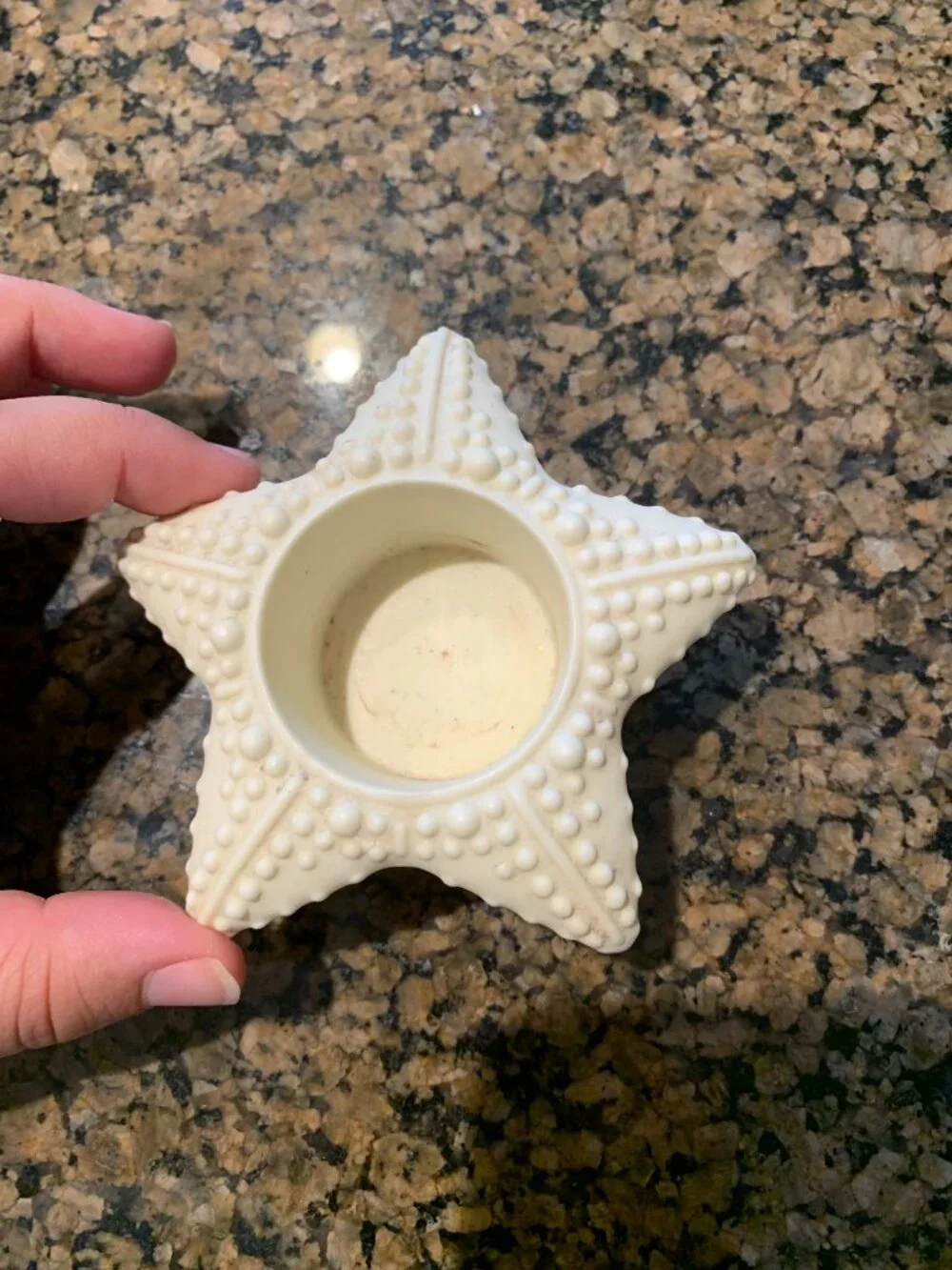 PartyLite Sea Drifters White Bisque Porcelain Votive Candle Holders Starfish
